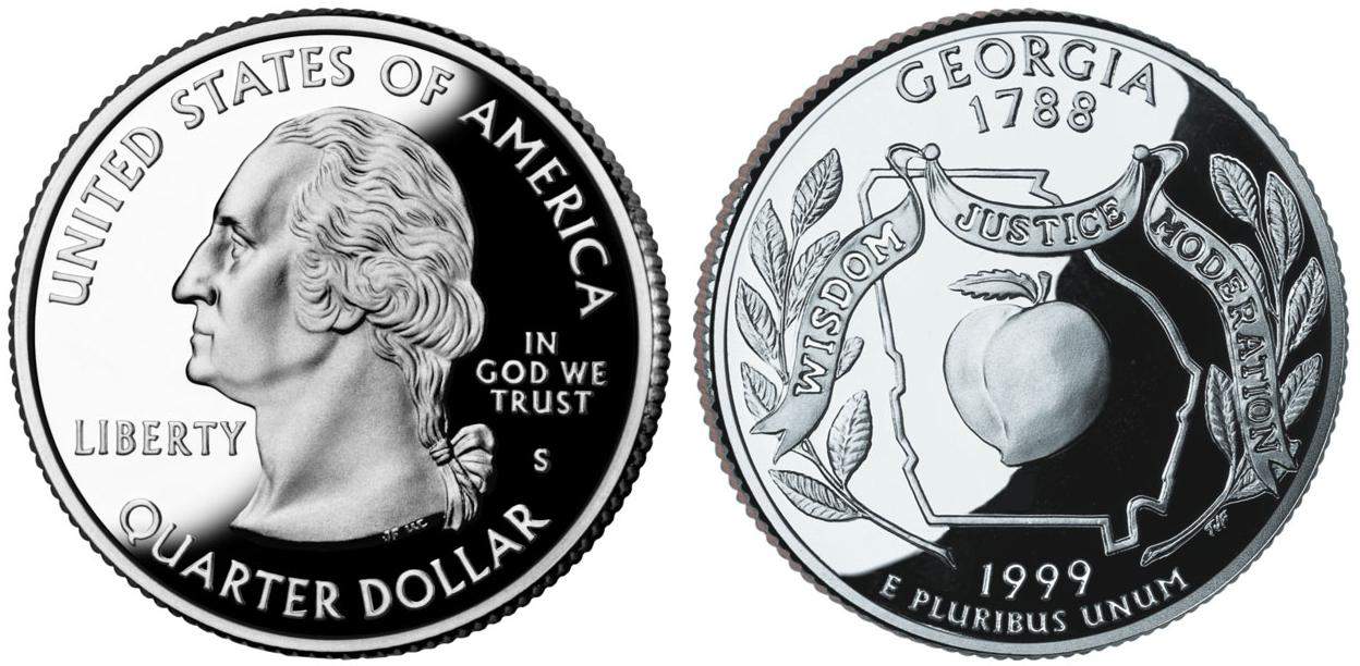 1788 Georgia Quarter value