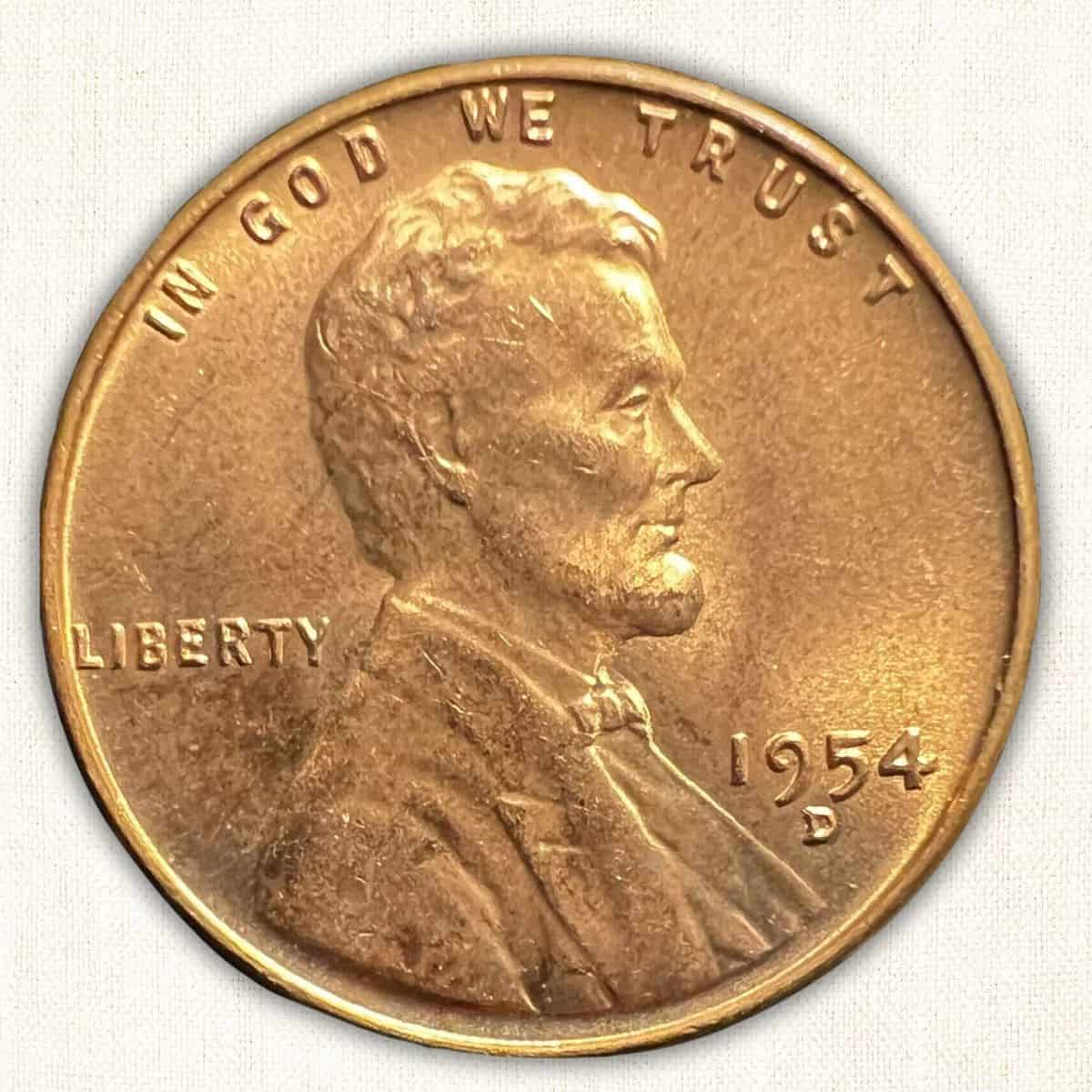 1954 D Wheat Penny Denver Mint Mark