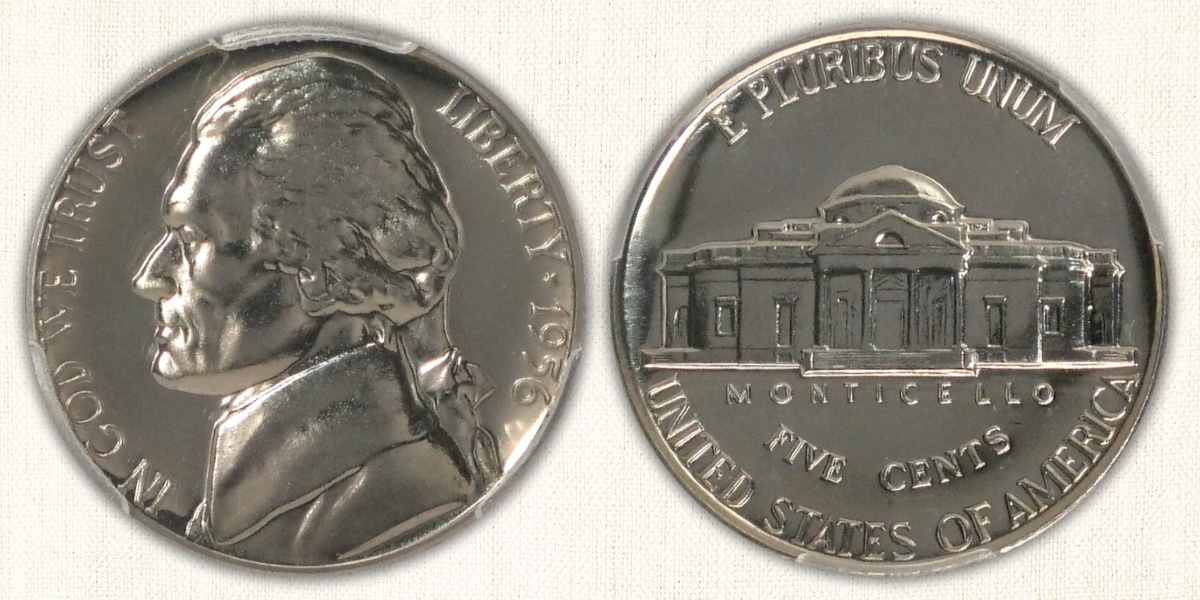 1956 (P) Proof Jefferson Nickel value