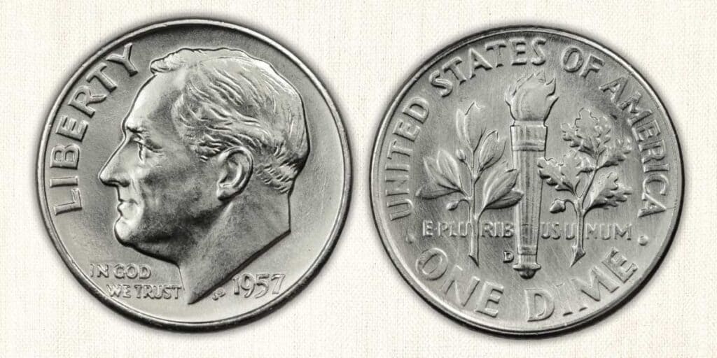 1957 Roosevelt Dime Value