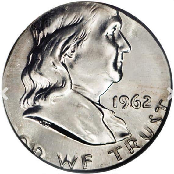1962-D Franklin Half Dollar Struck on Nickel Planchet Error