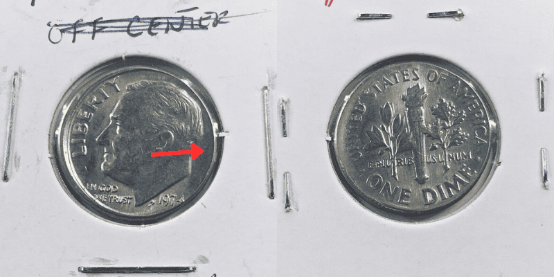 1974 High-Grade Error Coin Broad struck Dime value