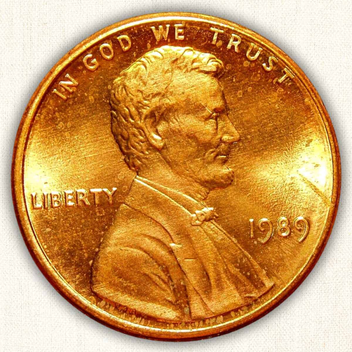 1989 Penny Obverse Features
