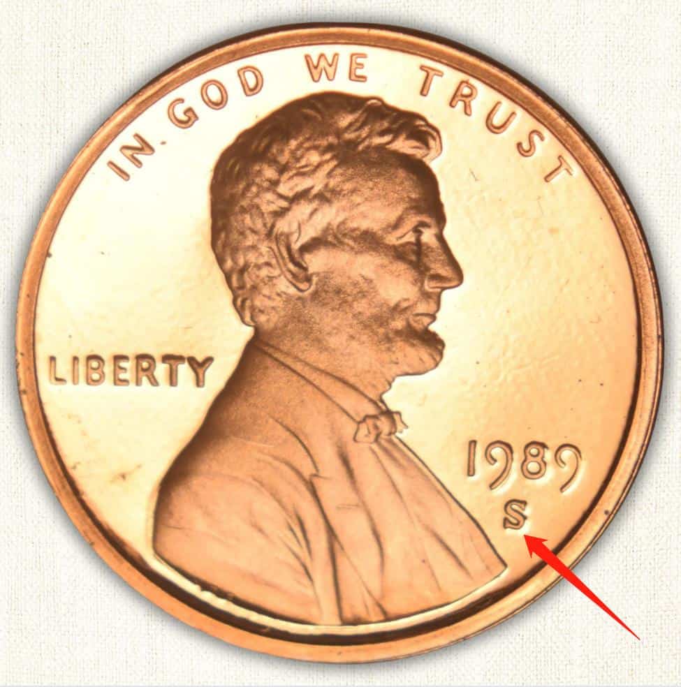 1989-S Lincoln Penny value