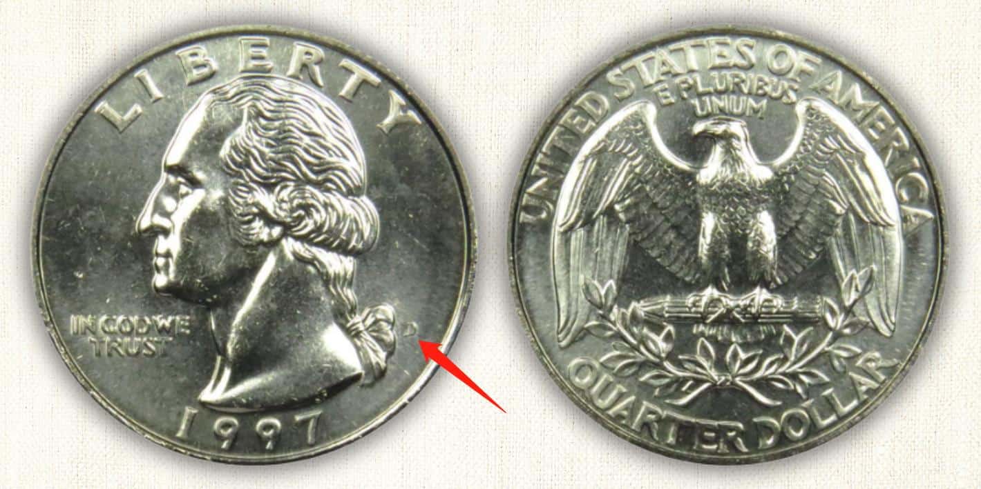 1997 D Washington Quarter Denver Mint Mark value
