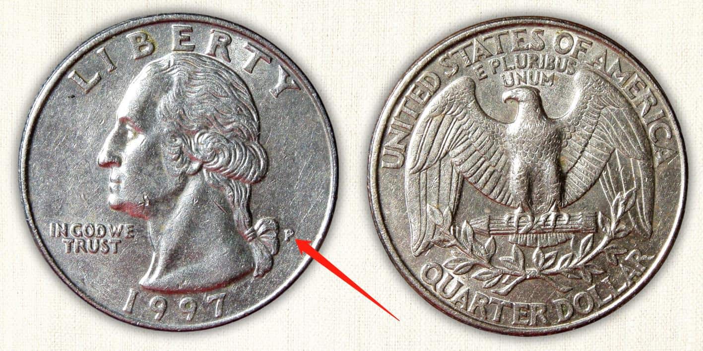 1997 P Washington Quarter Philadelphia Mint Mark value