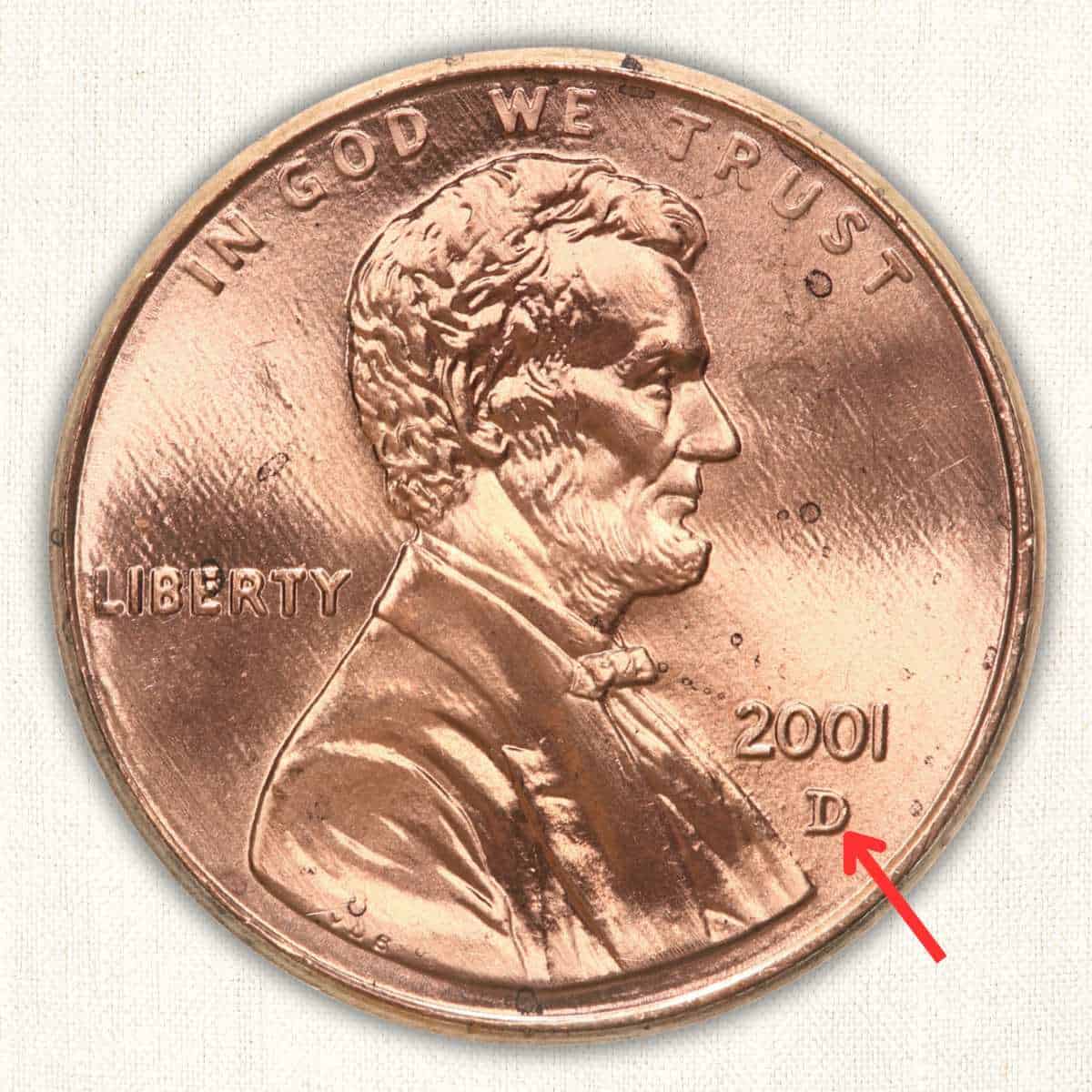 2001 D Penny Worth