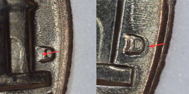 Re-Punched Denver Mint Mark