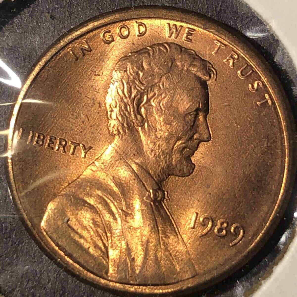 rare 1989-P Penny with Double Ear Error value