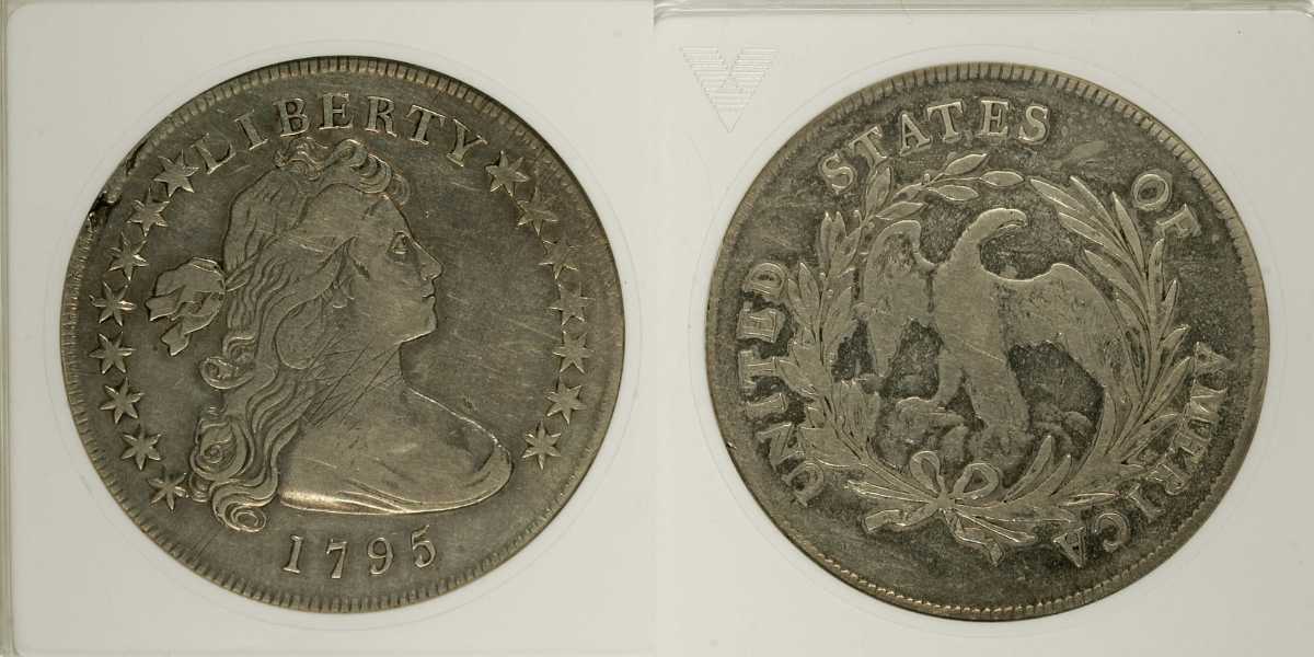 1795 Draped Bust Silver Dollar with Defective Planchet