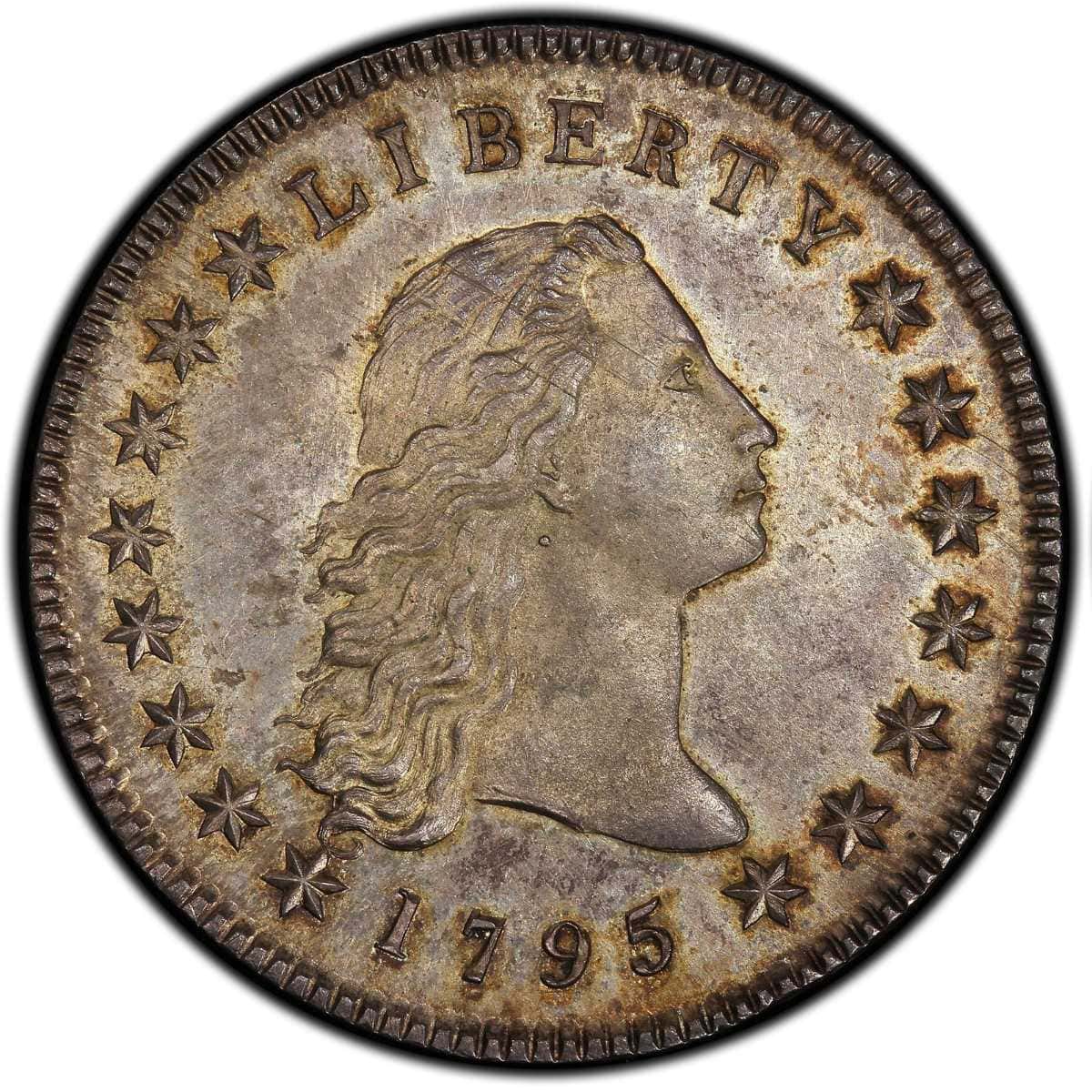 1795 Flowing Hair Silver Dollar Obverse Design and Features