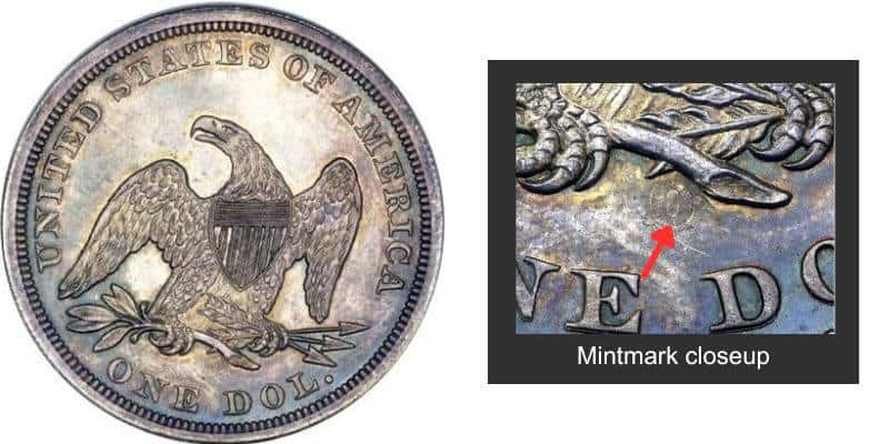 1851-O Proof Silver Dollar