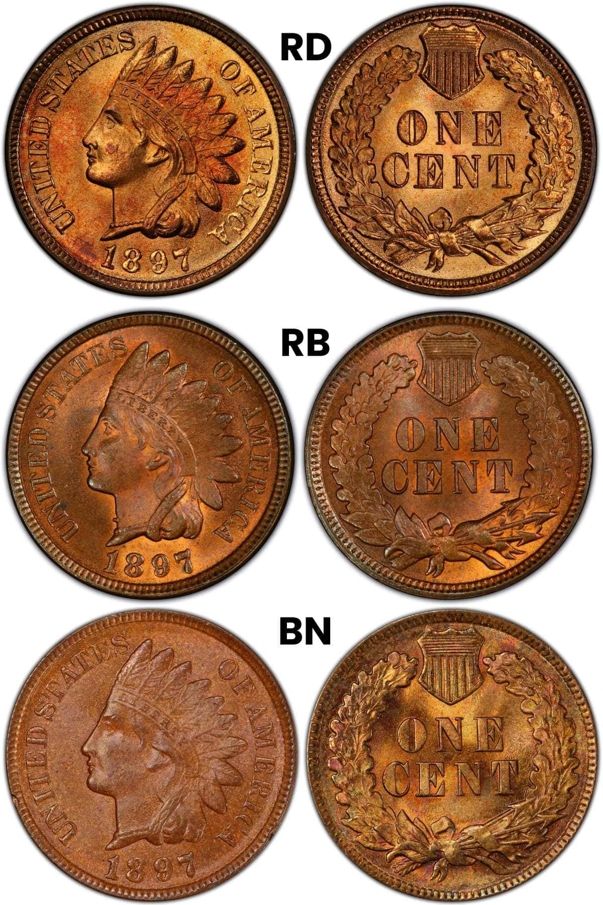 1897 Indian Head Penny color