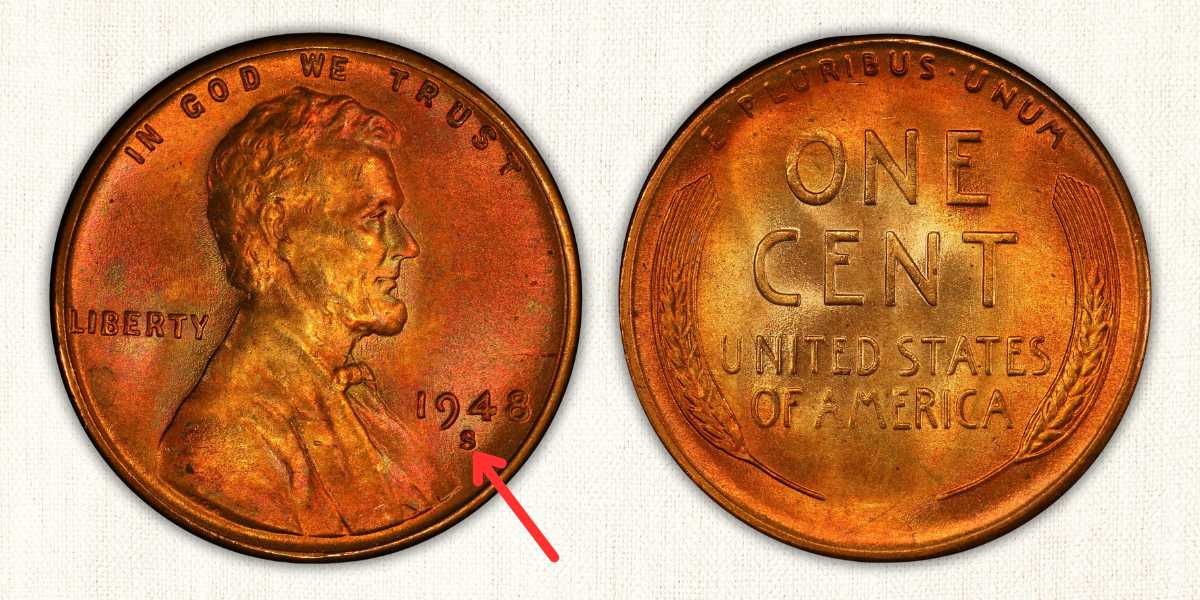 1948-S Wheat Penny Value