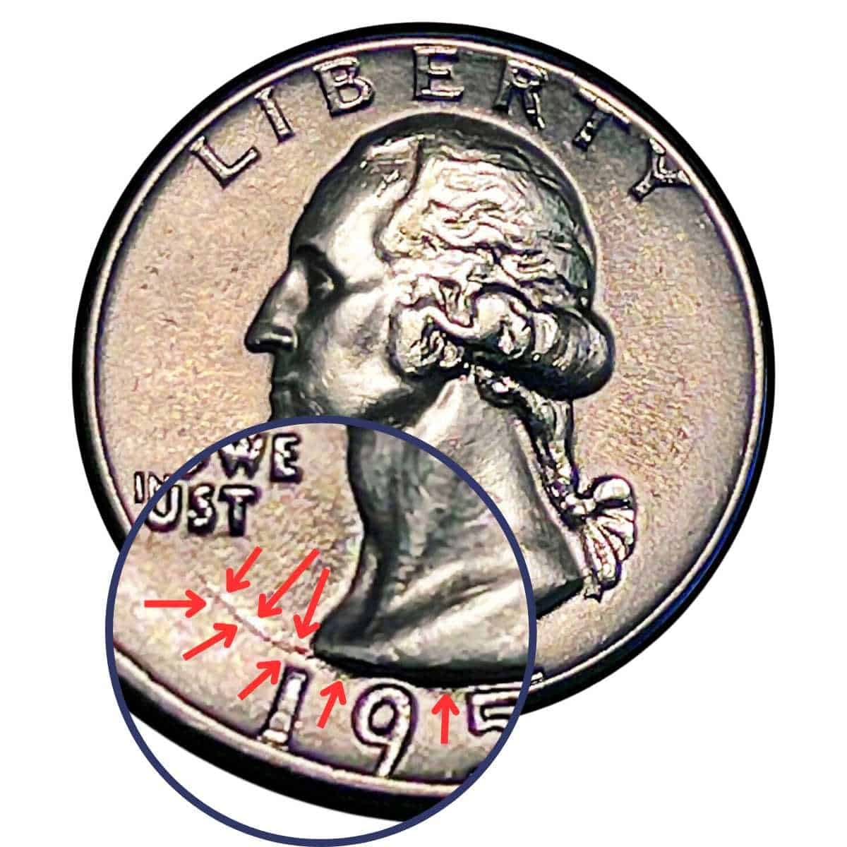  1952-P Quarter with Die Crack Error