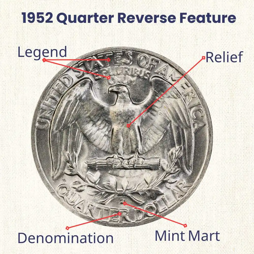 1952 Quarter reverse feature