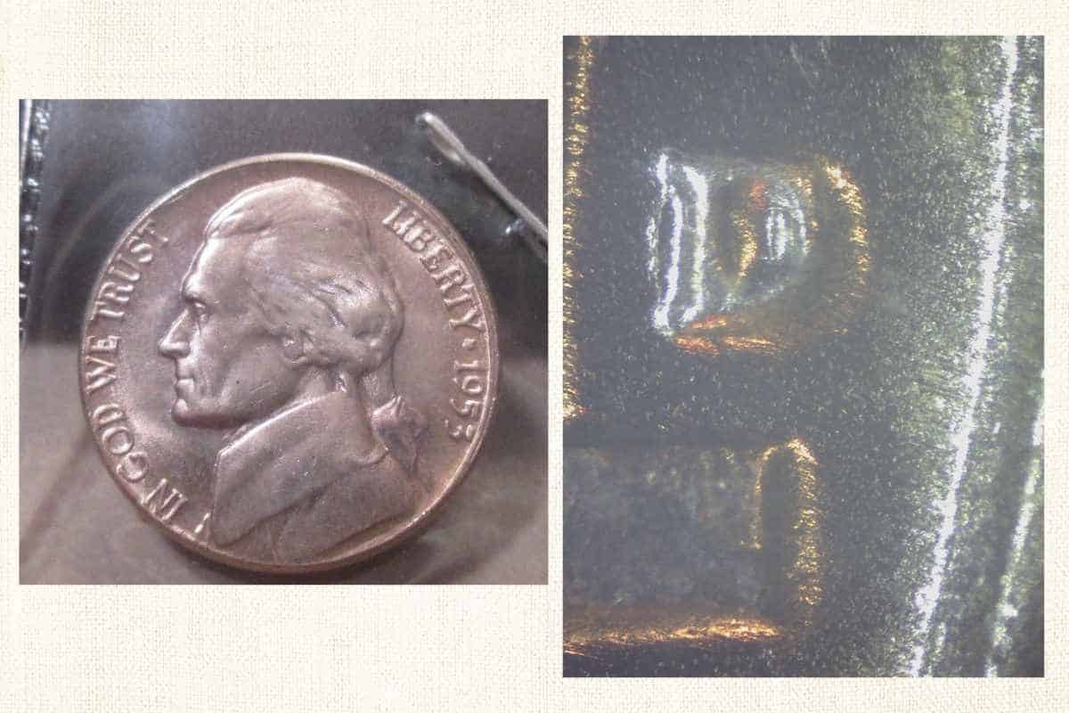 1953-D JEFFERSON NICKEL D Over Inverted D Mint Mark