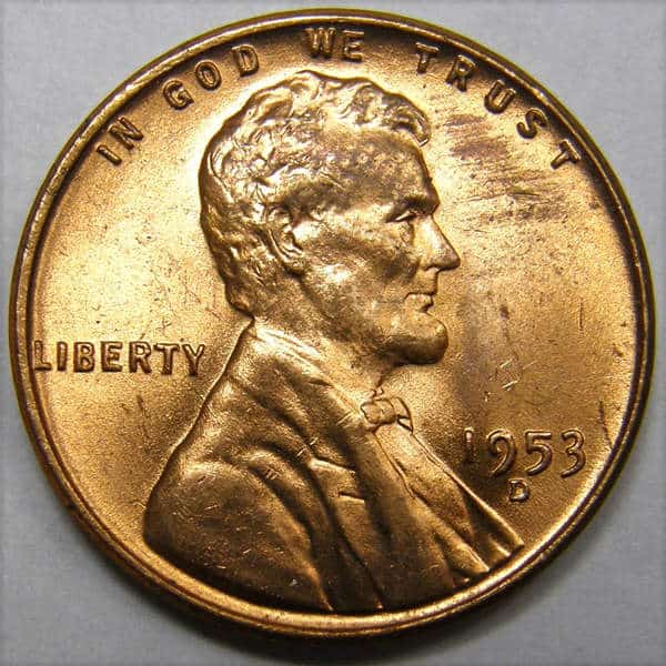 1953-D Penny with RPM Error