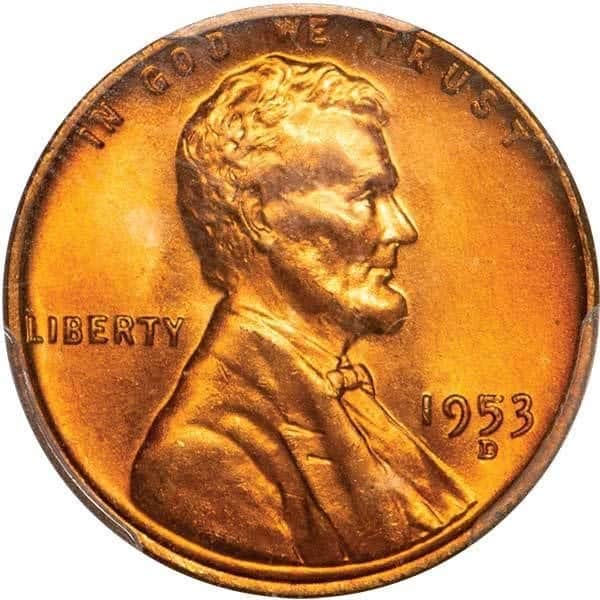 1953-D Wheat Penny with a Repunched Mint Mark