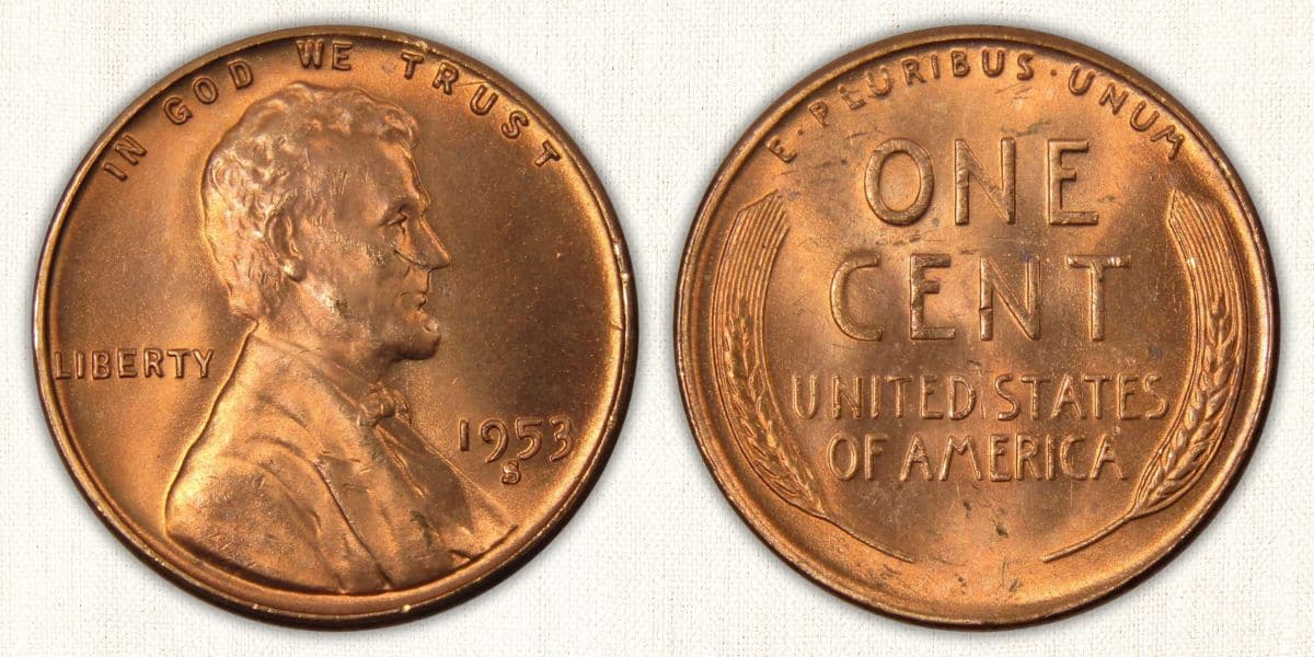 1953-S Wheat Penny Value