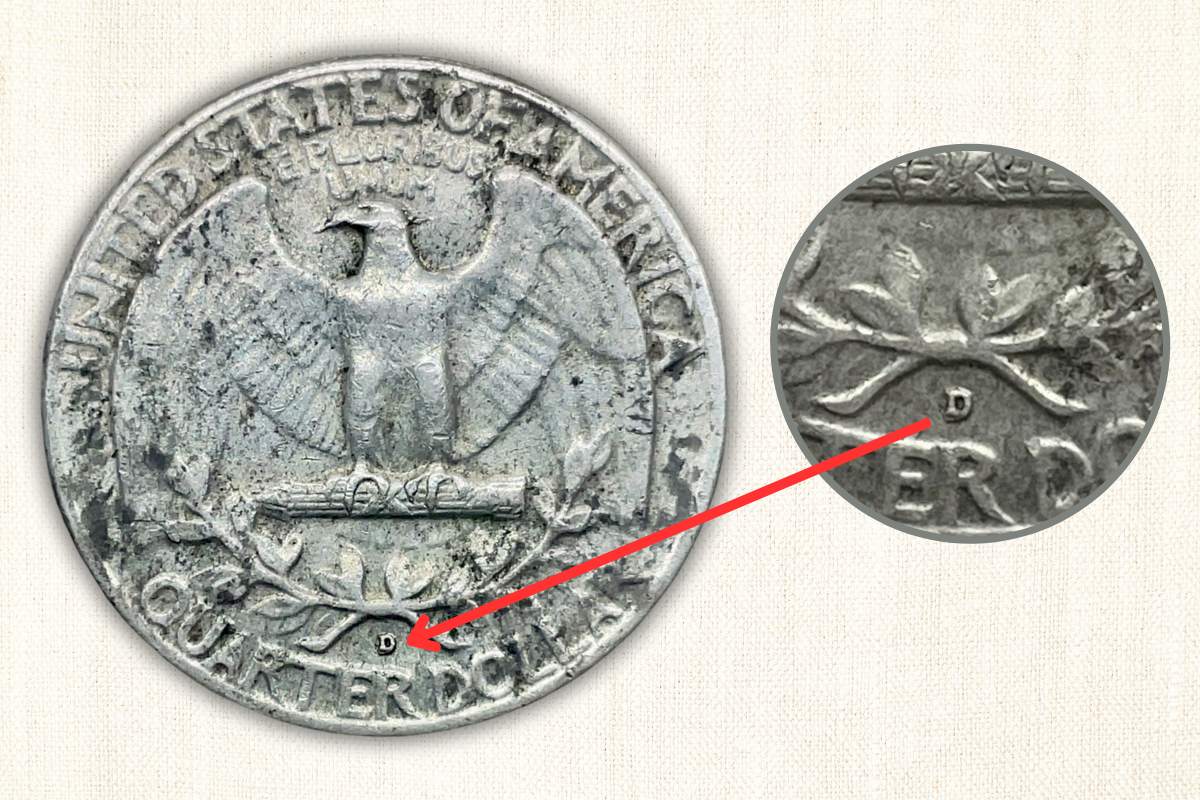 1957-D Quarter with Repunched Mint Mark