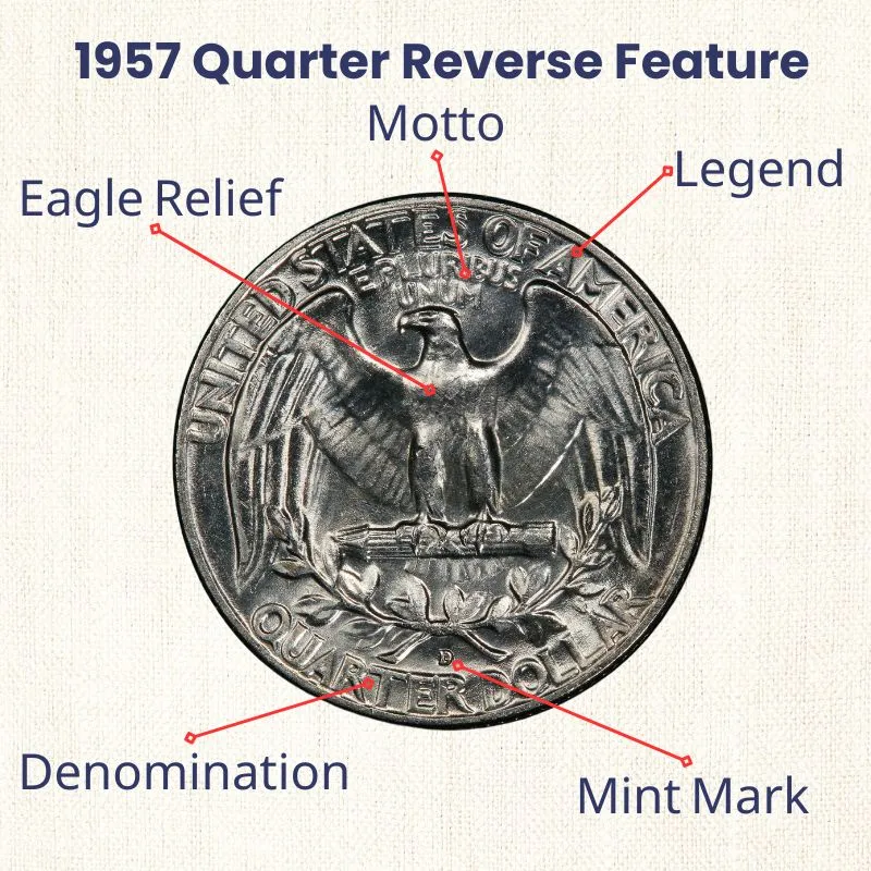 1957 Quarter reverse feature