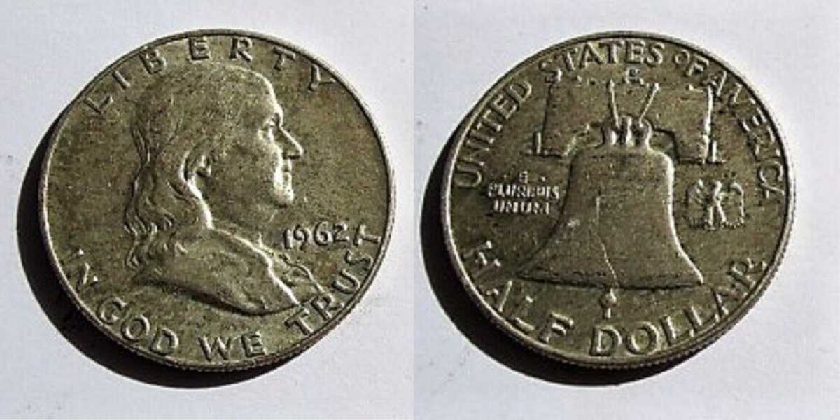 1962 Half Dollar Double Die Obverse Error