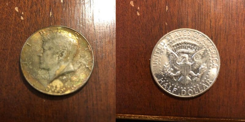1966 Half Dollar Missing Silver Layer Mint Error value