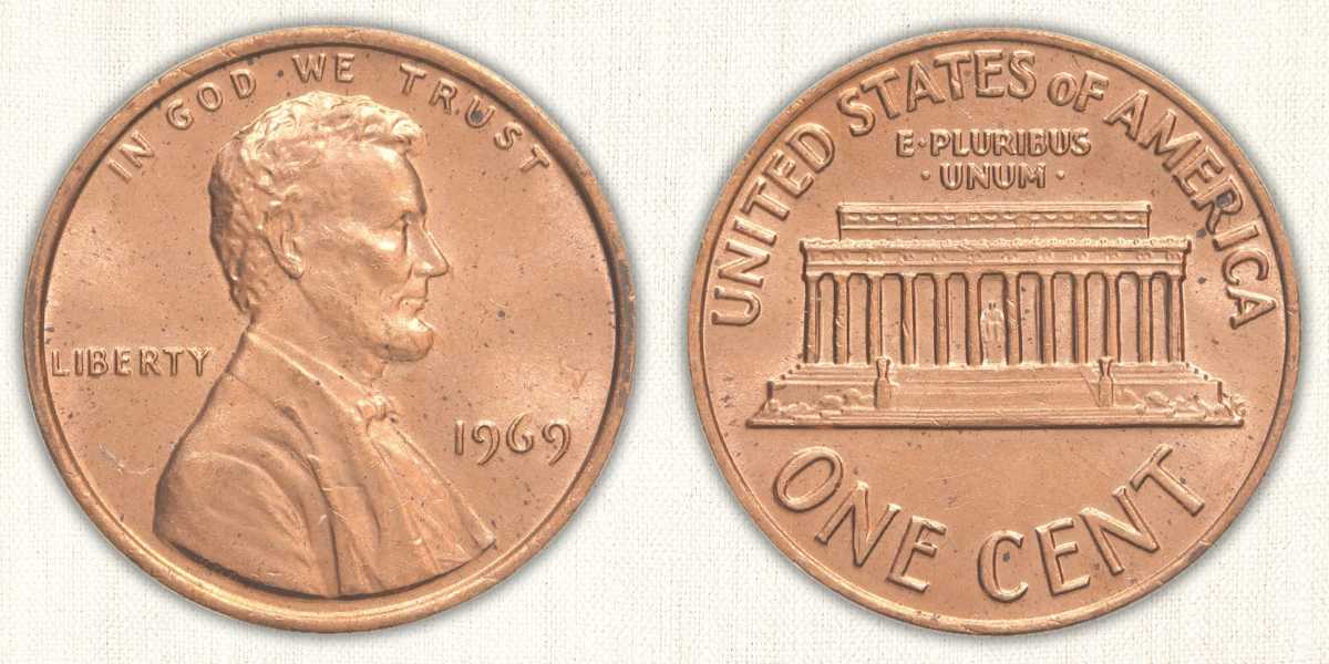 1969 No Mint Mark (P) Penny value