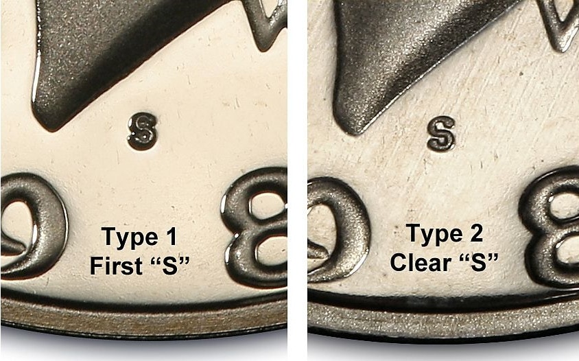 1981-S Proof Half Dollar Type 1 vs type 2