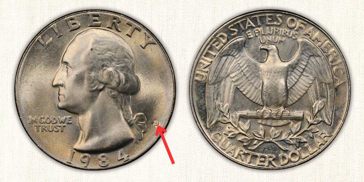 1984-D Quarter value
