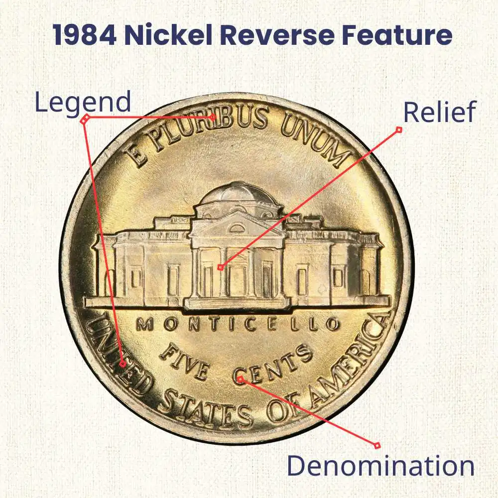 1984 Nickel reverse feature