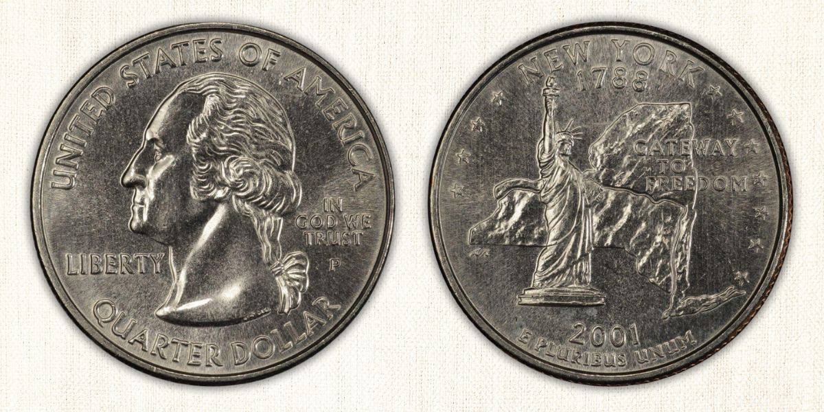 2001 New York Washington Quarter value