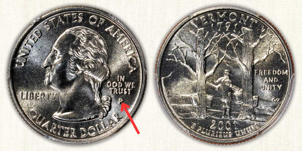 2001-P Vermont Quarter Value
