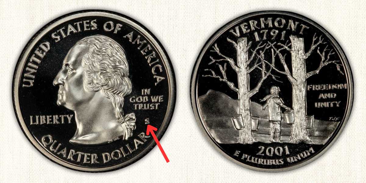 2001-S Proof Vermont Quarter Value