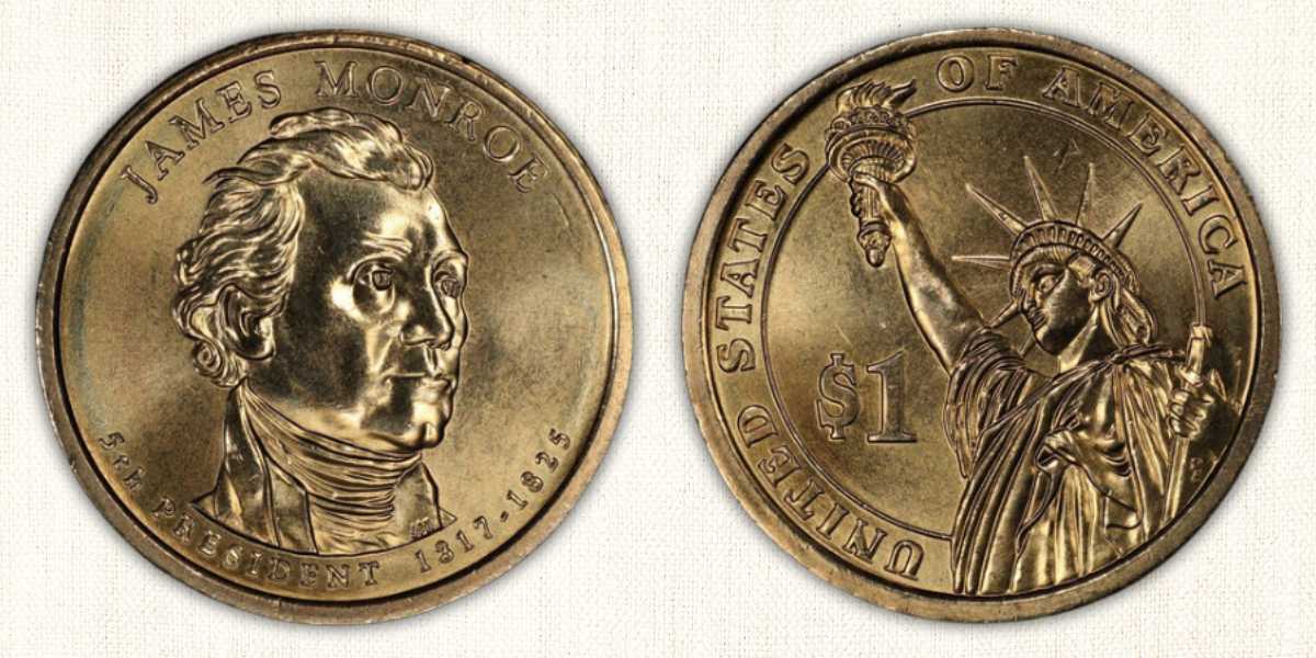 2008 James Monroe Dollar Coin