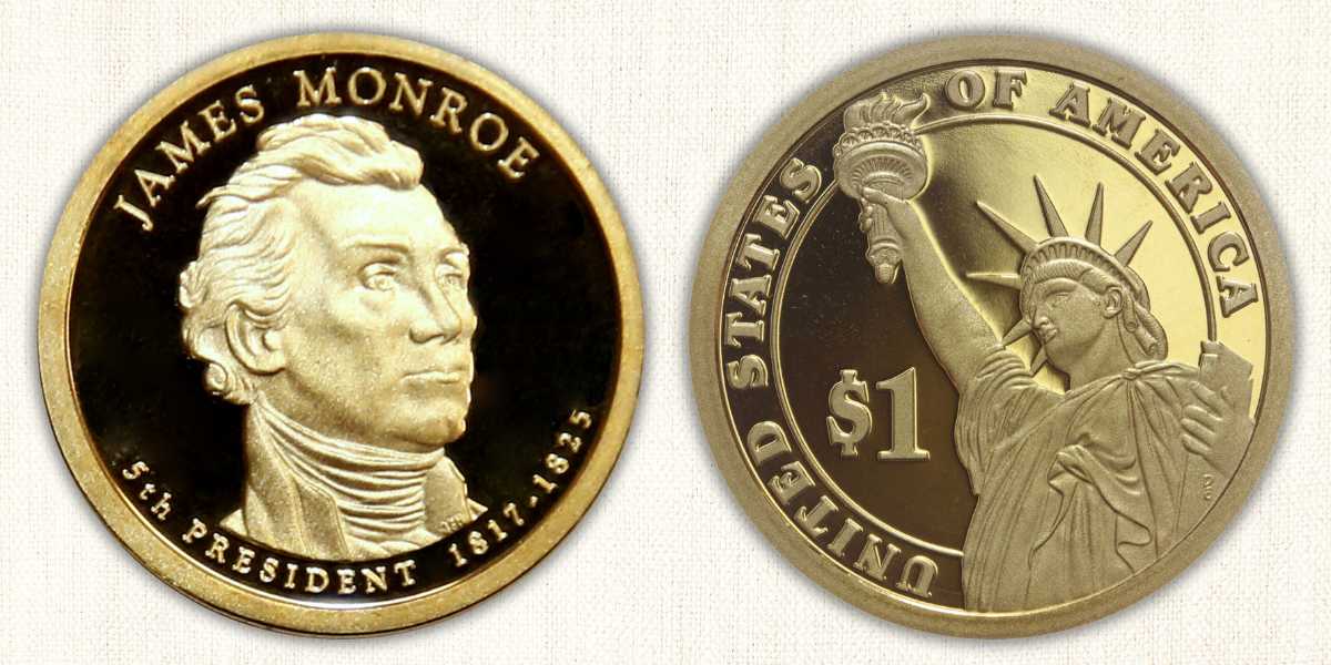 2008-S James Monroe Dollar Coin Value