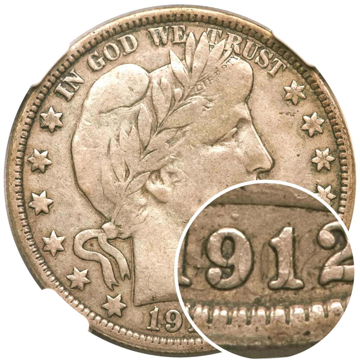 1912 Half Dollar Struck on 1902 Half Dollar