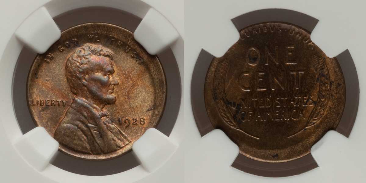 1928 Lincoln Penny with Broad Strike and Off-Center Error