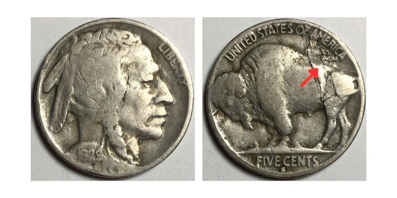 1929-S Lamination Error Buffalo Nickel value