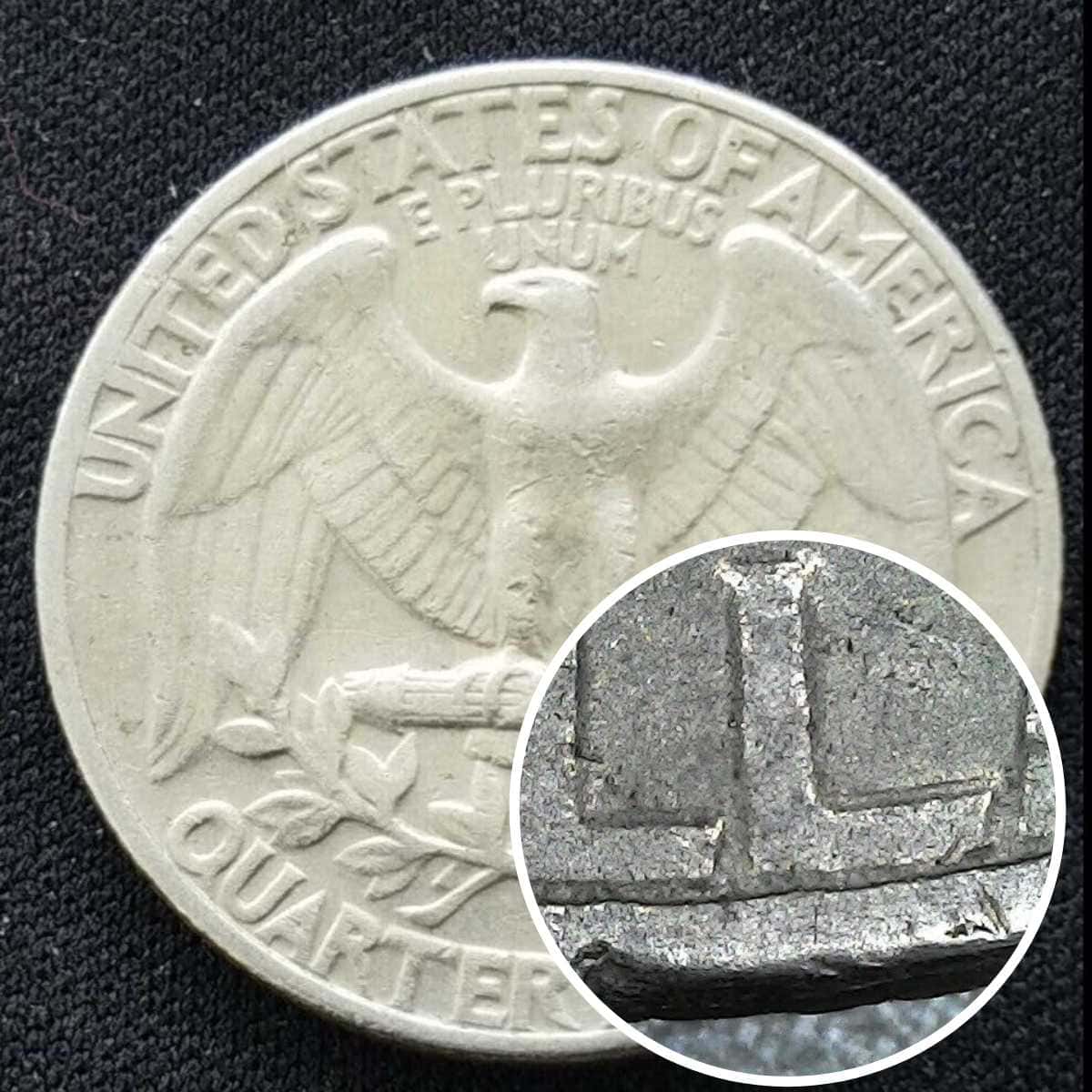 1971-D Quarter with Double Die Reverse Error value