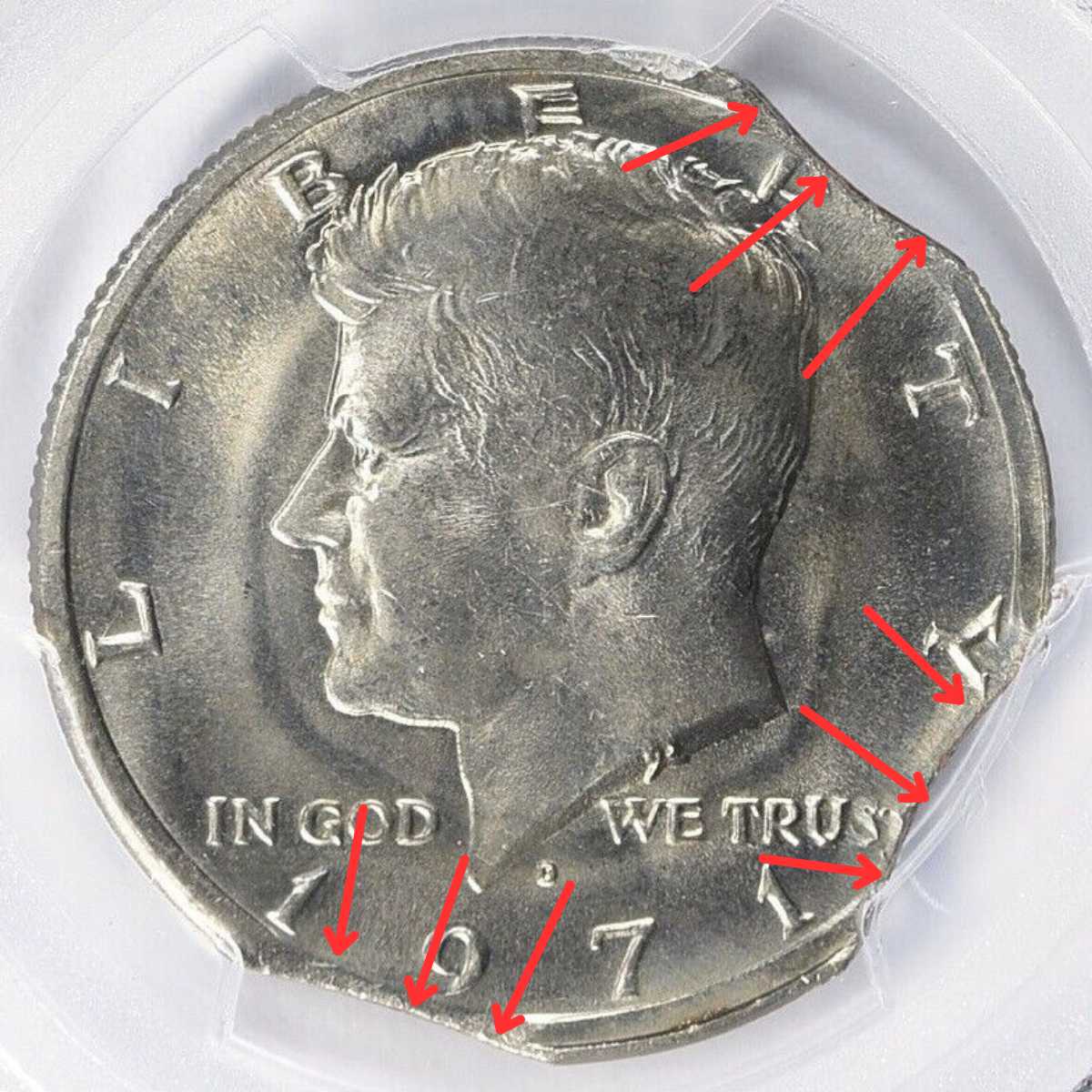 1971 Half Dollar Triple Clip Error