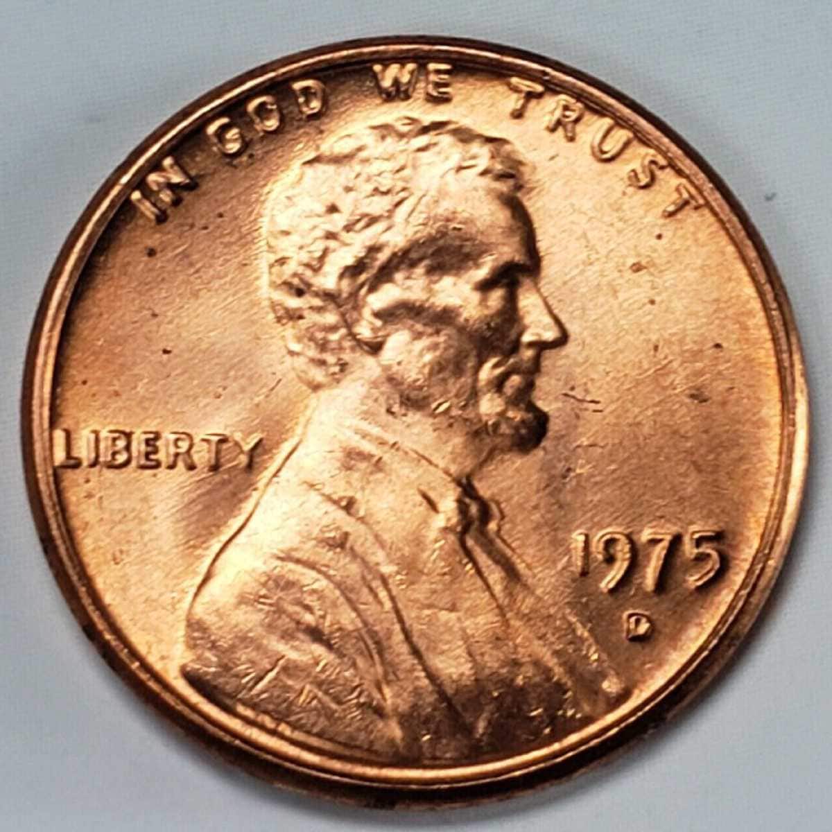 1975 penny Double Die Error