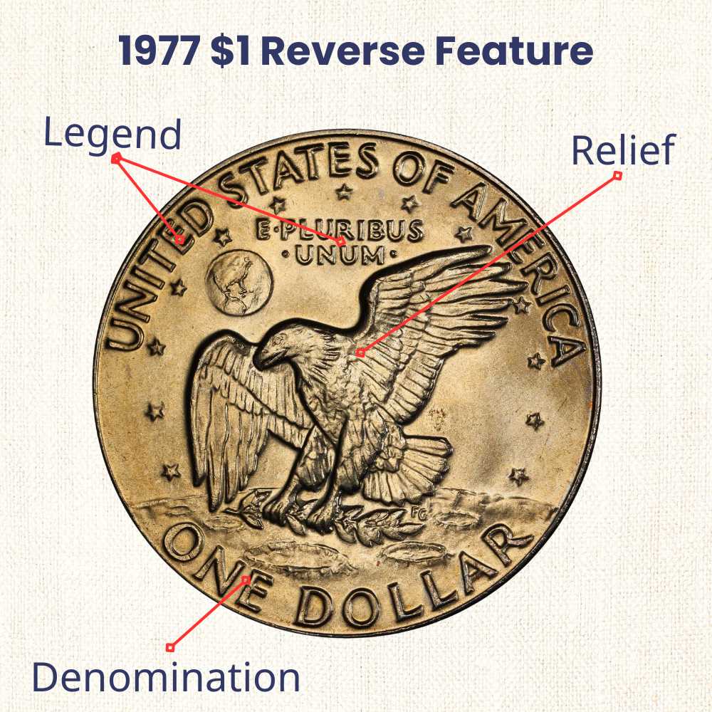 1977 Eisenhower Dollar reverse feature