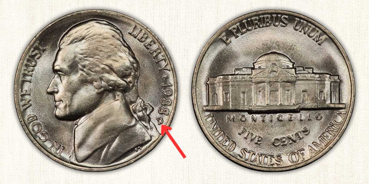 1988 D Nickel Value