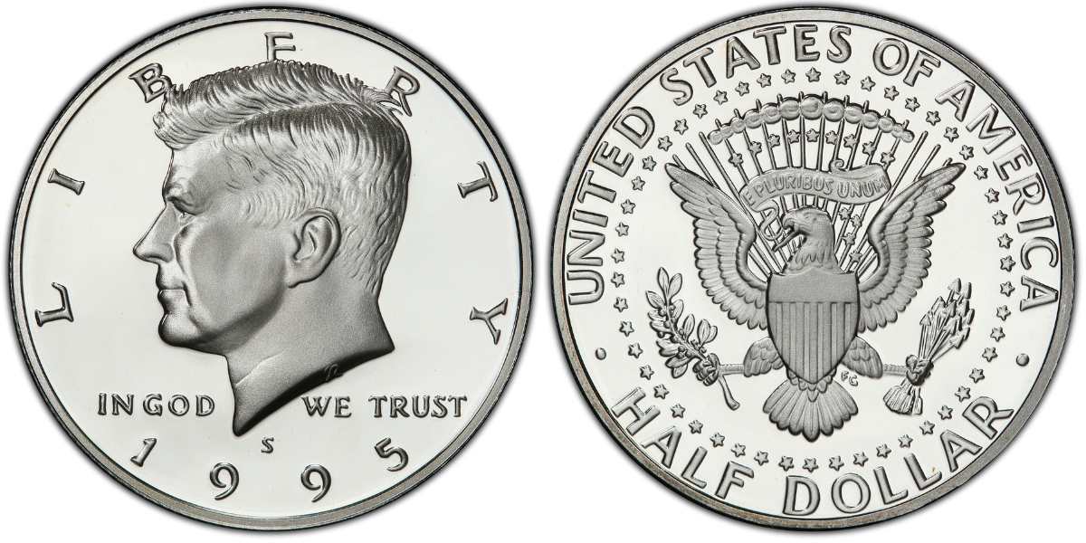 1995 S Silver Proof Half Dollar Value