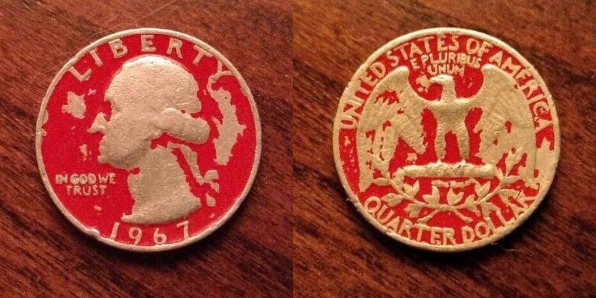 Why is my 1967 quarter red