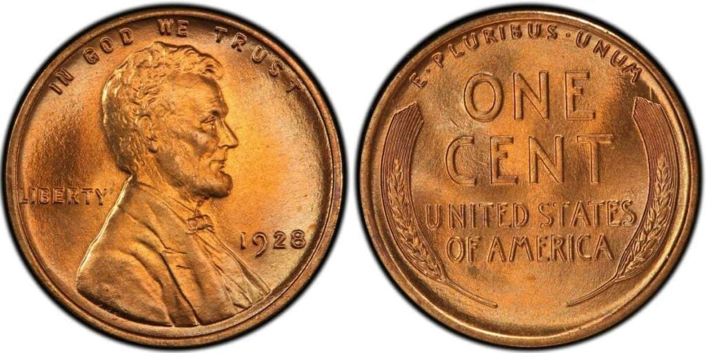 how much is a 1928 wheat penny worth
