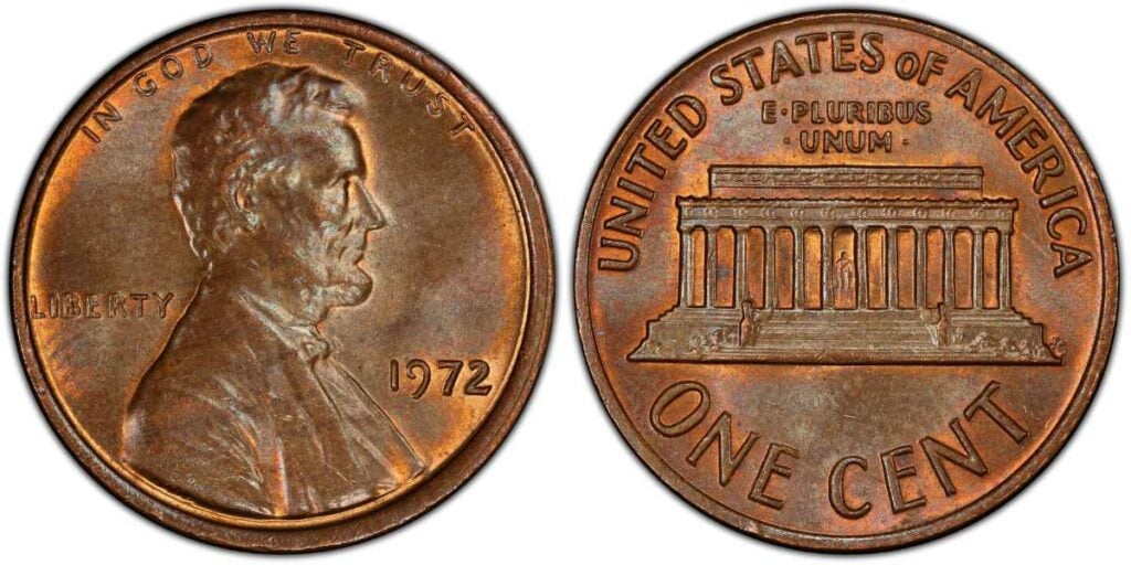 how much is a 1972 penny worth