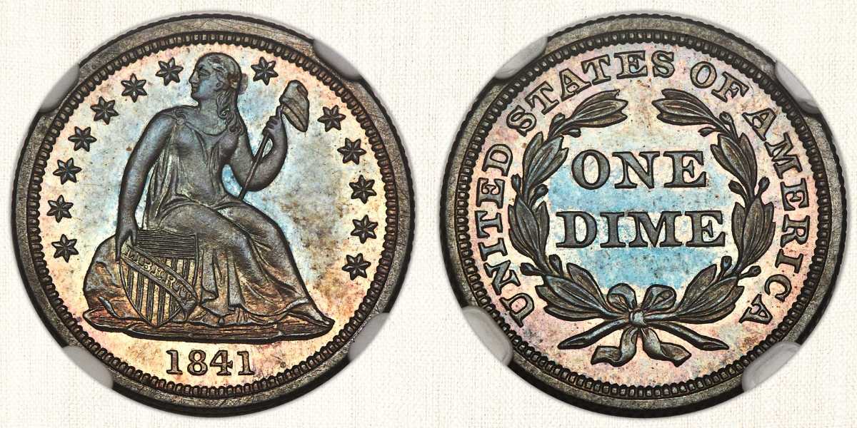 1841 No Drapery Proof Liberty Seated Dime sold for 312000